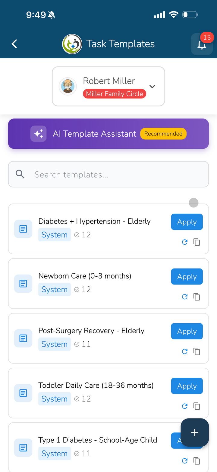 Tasks Screen